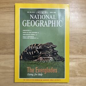 Vintage National Geographic April 1994 Everglades Kamchatka Lusitania Powell